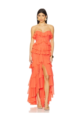 Michael Costello x REVOLVE Oleksandra Gown in Coral. Size M. Also in S, XS, XXS.