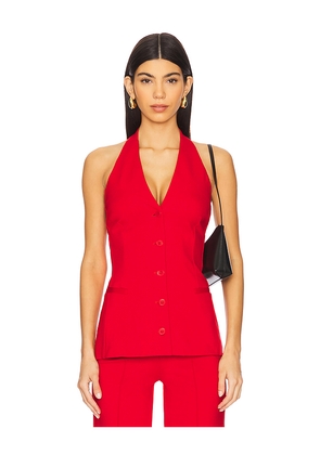L'Academie by Marianna Kain Vest Top in Red. Size L. Also in M, S, XL.