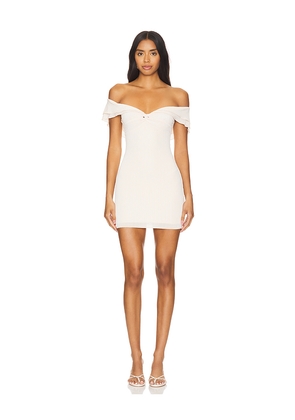 MORE TO COME Graciela Off Shoulder Dress in Cream. Size L. Also in M, S, XL.