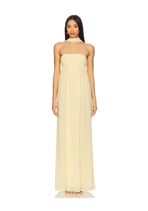 Lovers and Friends x Emma Rose Soleil Gown in Lemon. Size L. Also in M, S, XS, XXS.