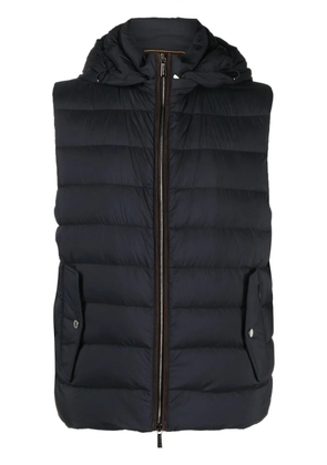 Moorer Kitami-S3 hooded puffer gilet - Blue