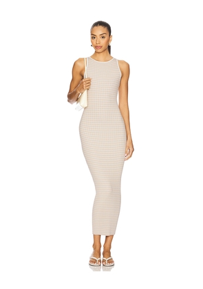L'Academie by Marianna Vespera Midi Dress in Beige. Size L. Also in M, XL.