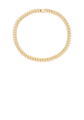 MIRANDA FRYE Estelle Necklace in Metallic Gold.