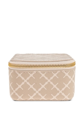 By Malene Birger geometric zipped makeup bag - Neutrals