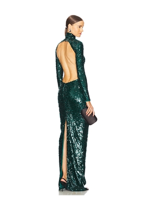 Mother of All Francesca Sequins Maxi in Dark Green. Size L. Also in XS.