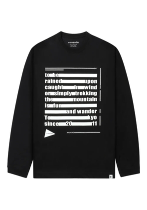 and Wander long-sleeve graphic sweatshirt - Black