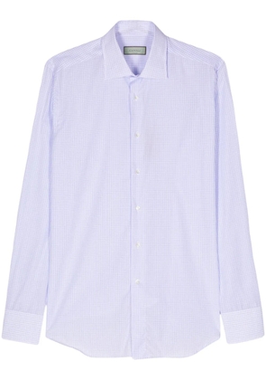 Canali checked cotton shirt - Blue