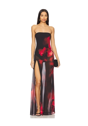 NBD Adeliza Maxi Dress in Black,Red. Size L. Also in XL.