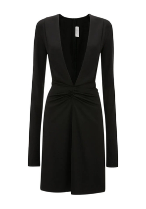 Victoria Beckham long-sleeve V-neck mini dress - Black
