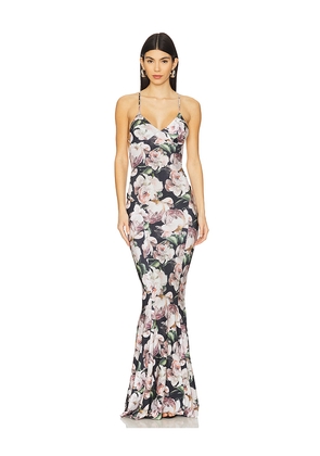 Norma Kamali Low Back Slip Fishtail Gown in Blush. Size L. Also in M, S, XXS.