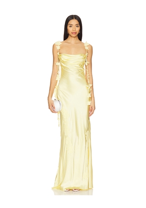NBD Inaya Gown in Yellow. Size L. Also in M, S, XL, XS, XXS.