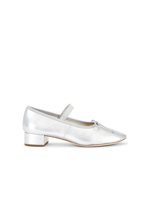 Loeffler Randall Odile Ballet Pump in Metallic Silver, grey. Size 8. Also in 9.