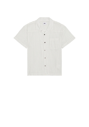 Obey Donnie Sheer Striped Short Sleeve Shirt in White. Size L. Also in M, S, XL/1X.