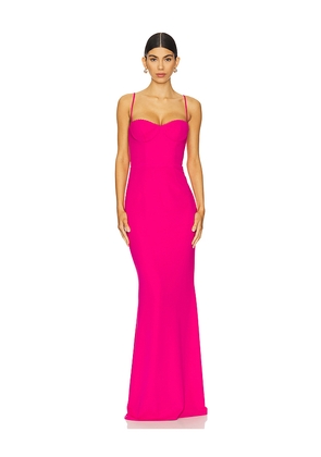 Katie May Yasmin Gown in Fuchsia. Size L. Also in M, S, XL, XS.