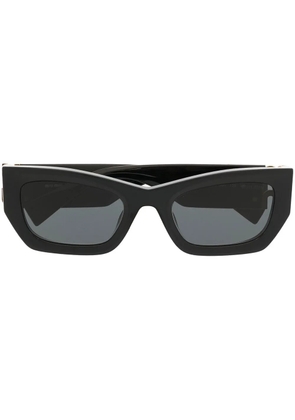 Miu Miu Eyewear logo-plaque rectangular sunglasses - Black