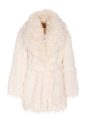 Jakke Tavi faux-fur coat - Neutrals