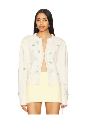 MAJORELLE Talia Cardigan in Ivory. Size L. Also in M, S, XS, XXS.