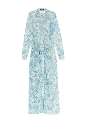 Versace Barocco-print maxi dress - Blue