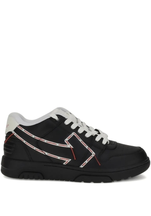 Off-White arrow-detail leather sneakers - Black