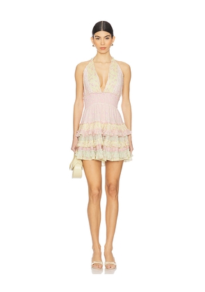 LoveShackFancy Quintelle Dress in Rose,Lemon. Size L. Also in XL.