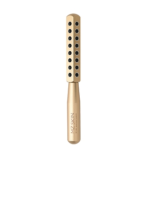 MZ SKIN Tone & Lift Germanium Contouring Facial Roller in Metallic Gold.