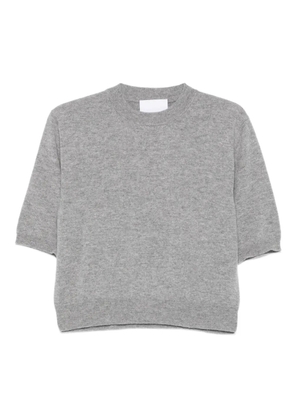 Erika Cavallini short-sleeve round-neck sweater - Grey
