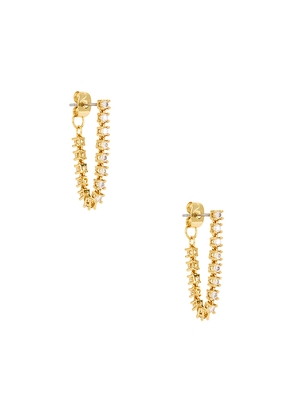 Luv AJ Ballier Chain Studs in Metallic Gold.