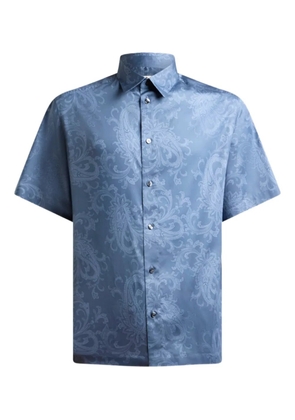 ETRO floral-paisley cotton shirt - Blue