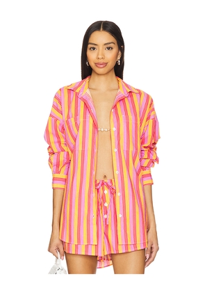 LSPACE Santa Cruz Tunic in Red,Yellow. Size L. Also in S, XS.