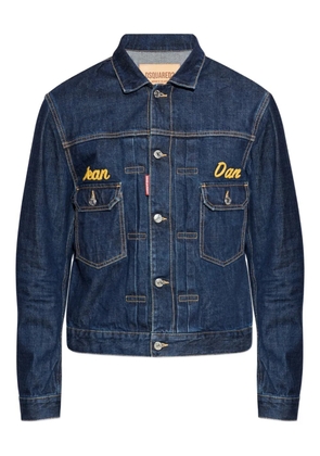 DSQUARED2 embroidered-detail denim jacket - Blue