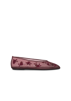 Magda Butrym Mesh Ballet Flat in Burgundy. Size 36. Also in 37, 38, 40, 41.