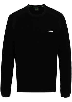 BOSS Rilmo rubberised-logo jumper - Black