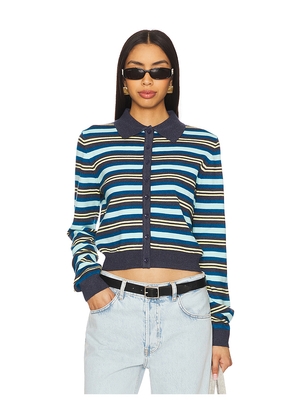 LIONESS Awakening Cardigan in Navy,Baby Blue. Size L. Also in M, S, XL, XS, XXL, XXS.