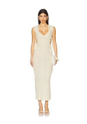Michael Costello x REVOLVE Kyle Maxi Dress in Ivory. Size M. Also in S, XL, XS.