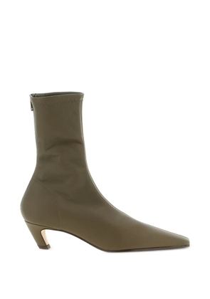KHAITE square-toe ankle boots - Green