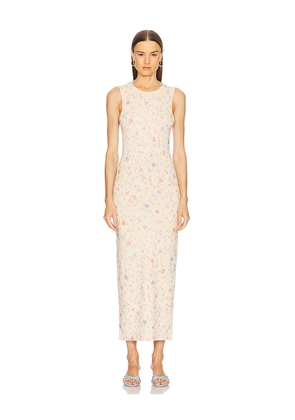 L'Academie by Marianna Lyndsey Knit Midi Dress in Cream,Blush. Size L. Also in M.