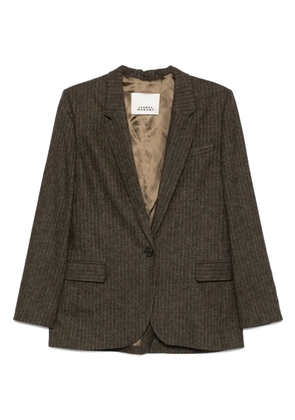 ISABEL MARANT pinstripe single-breasted blazer - Brown