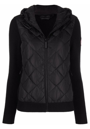 Canada Goose Hybridge padded knitted hoodie - Black