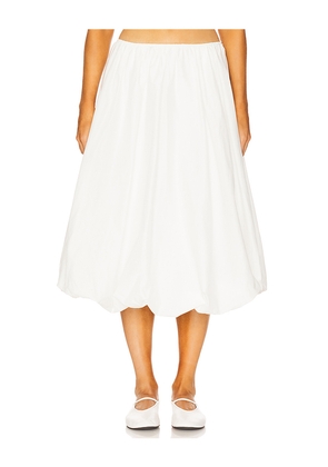 MORE TO COME Esme Midi Skirt in White. Size L. Also in M.