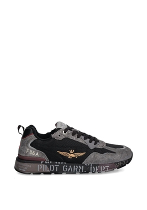 Aeronautica Militare logo-print sneakers - Black