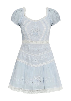 LoveShackFancy Belvine lace mini dress - Blue