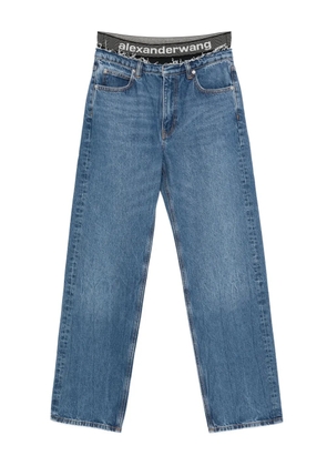 Alexander Wang logo-waistband jeans - Blue