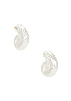 Lele Sadoughi Nautilus Earring in Ivory.