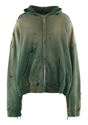 SAINT MXXXXXX distressed hoodie - Green