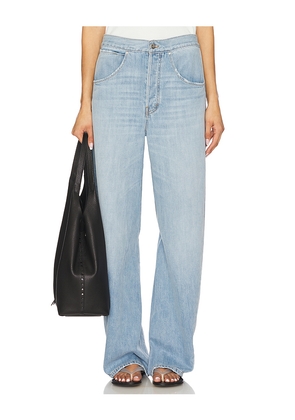 Lovers and Friends Light Engine Low Rise Twist Seam Jeans in Blue. Size 23. Also in 24, 27, 28, 29, 30.