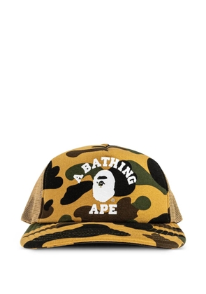 A BATHING APE® camouflage logo baseball cap - Yellow