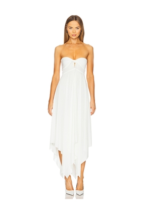 Norma Kamali Convertible Midcalf Dress in Cream. Size L. Also in XL.