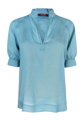 Max Mara puffed-sleeve top - Blue