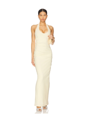 Nookie Natalia Halter Maxi Dress in Lemon. Size L. Also in M, S, XL, XS.
