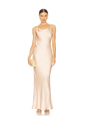 Norma Kamali Maria Slip Gown in Blush. Size L. Also in M, S, XL.